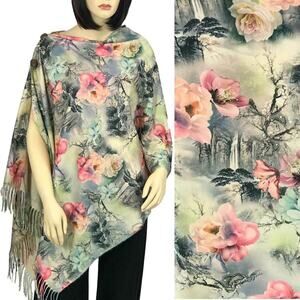 Magic Scarf Women's Floral Shawl Cape